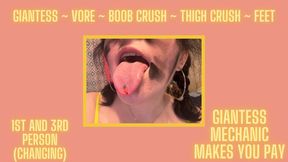Giantess Mechanic Makes You Pay