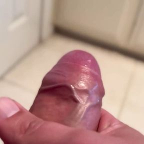 Cum blast on the toilet