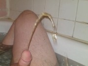 Another desperate pee with a full hard on