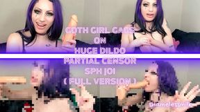 Goth Girl Gags on Huge Dildo Partial Censor SPH JOI (Full Version)