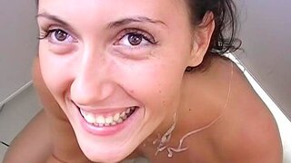 Sexy amateurs in the aqua park scene 1