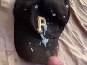 Asher Devin Shoots His Load On a Pittsburgh Hat HUGE DICK POV