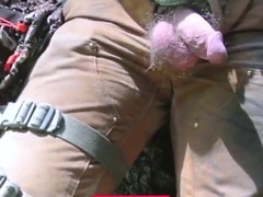 Hairy Bear Cock and Balls Pee Show