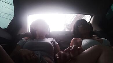 I record in the Uber masturbating with my friend and fucking with scissors