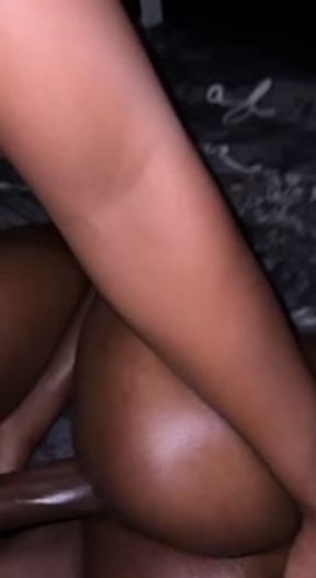 Slim Thick Ebony Teen Can Only Take It For So Long, Tap Out.