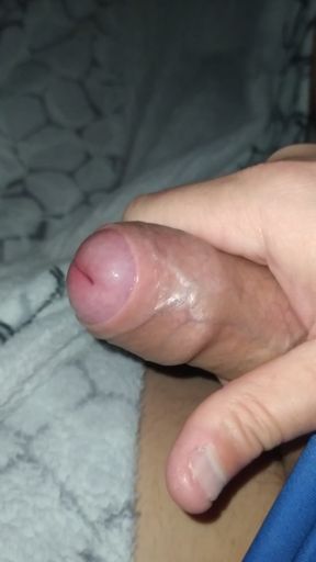 Ballbusting big balls leave a trail of precum