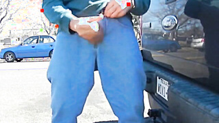 Ginormous-Beef whistle Parent Tugging Outdoors