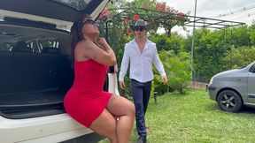 caliente ebony milf pide ser follada profundamente, tetona hermosa recibe la enorme verga de un suertudo en su estrecho cono humedo y la llena de leche!!