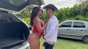 caliente ebony milf pide ser follada profundamente, tetona hermosa recibe la enorme verga de un suertudo en su estrecho cono humedo y la llena de leche!!