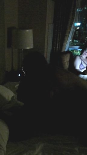 Stunning moment from &quot;Cuckquean Wife Watches And Films From The Hotel Cuck Chair As Her Husband Fucks A Girl He Found In&quot;