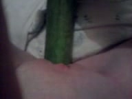 Kinky amateur webcam teen drilled her own pussy with cucumber