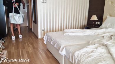 Step Mom shows me his pussy in a public place and after share a hotel room