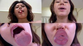 Erika Kononoba - Smell of Her Erotic Long Tongue and Spit Part 1 - MOV