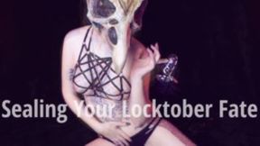 Sealing Your Locktober Fate - Femdom POV Halloween Chastity JOI Jerk Off Instructions With Orgasm Denial - Preview by Miss Faith Rae (Follow the link in bio for full video!)