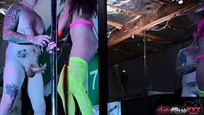 Ravishing stripper Sofie Marie gets ravished by sleazy client in seedy strip club