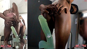 *MEMBERS ONLY* Members Only BONUS! ( 2 Angles ) Ass Monkey's Ass lips - Gaysex Bottom Bitch Deep Anal In Panties - Angle 1/5 of 6