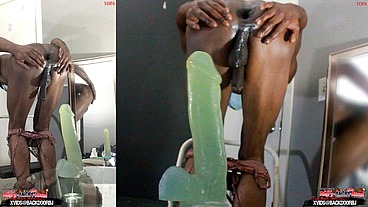 *MEMBERS ONLY* Members Only BONUS! ( 2 Angles ) Ass Monkey's Ass lips - Gaysex Bottom Bitch Deep Anal In Panties - Angle 1/5 of 6