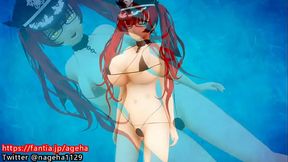 3d hentai bikini busty girl dance