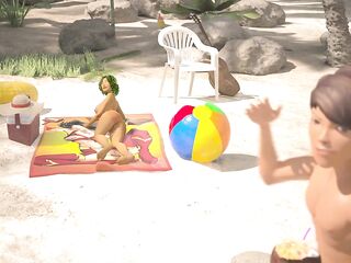 3DGSPOT - Oily Chick Gets Her Snatch Pounded At The Beach! CG ANIMATION!