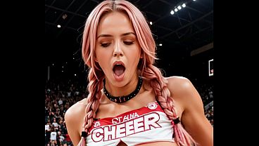 Basketball Cheerleader'_s Hardcourt Gangbang (AI-generated) (No live-action) (NSFW) (fully voice)