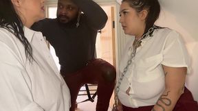 room mates get caught being naughty by head teacher role play maddison black