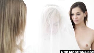 GirlMormons.com - Threesome with two incredibly hot Mormon virgins submitting to an e