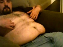 Chubby bear cumming