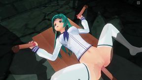 3D Hentai college girl is serving a sentence in the basement