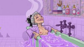 Bathroom Granny Ai Cartoon