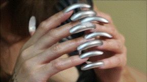 Silver long nails , know how make handjobs MP4