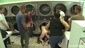 Punk Gets His Balls Stretched and His Hole Fucked by a Crowd of Men
