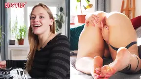 German amateur girl Amy K's lustful masturbation session