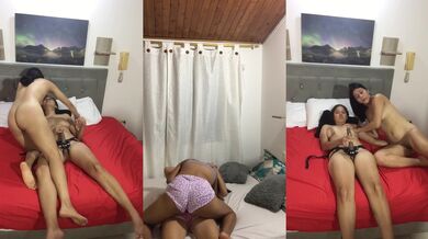 I ride my girlfriend's pussy and make a video with my friend.