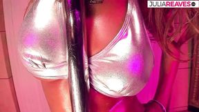 Blonde babe strokes button riding huge cock for a finish