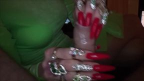 crazy cock rub with extreme long red fingernails - full clip - (1280x720*wmv)
