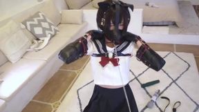 Dressed in *** Clothes Is Restrained and Whipped