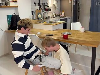 I Went Under The Table, Deepthroated His Huge Dick Then Got My Smooth Ass Fucked Hard