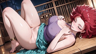 Red Hair Purple Lingerie Big Tits Supermarket Filled Until Ahegao Collapse