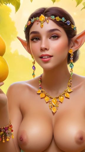 Beautiful Big Breasted Nude Elf Girl with Abiu