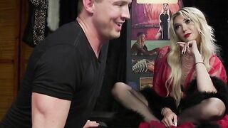 Trans Aubrey Kate face fucks and anal plows Pierce Paris