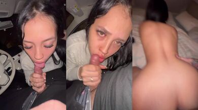 Blowjob in car end in a creampie back home - @CAMIZUTRAVIP