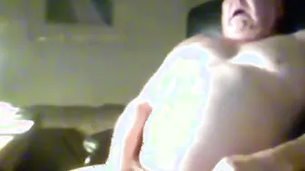 Mature daddy bear masturbates to orgasm on webcam