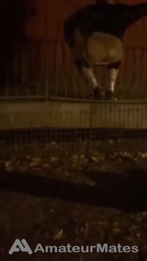 Straight Boy Dared to Show His Big Smooth Butt in Public Park