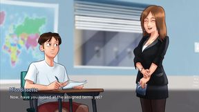 Hot English teacher and her naughty student � the real fun of private lessons!" From studying English to direct love