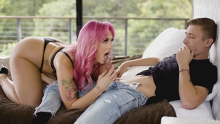 MOMMY'S BOY - Stacked MILF Siri Dahl Sucks & Fucks Stepson In Sexy Lingerie To Keep Him Home