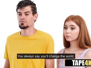Time Warping Old Dude Nails a Cute Redhead Teen Fast and Hard