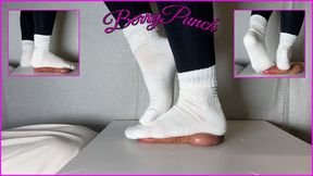 After Gym White Socks Cock Trampling - Cock Crush - Ball Stomping - CockBox - Foot Fetish - Sockjob - 1080HD