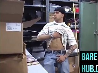 Latin Thug Horny at work