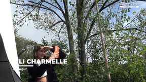 lili charmelle - cowgirl fucking in public outdoors - behind the scenes