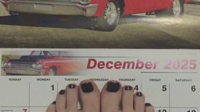 DECEMBER 2025 CALENDAR CAR FOOT FETISH